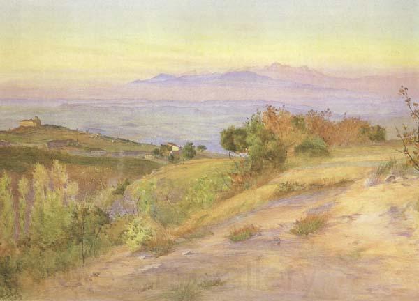 Mattew Ridley Corbet,ARA Volterra,looking towards the Pisan Hills (mk46) Norge oil painting art